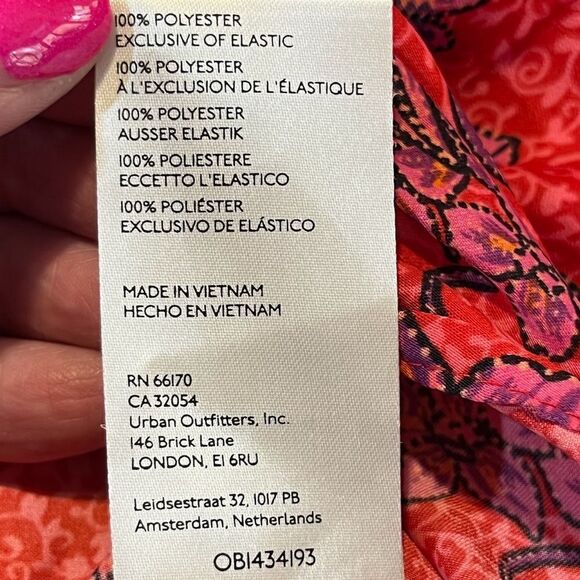 FREE PEOPLE I Got You Printed Top Ruby Women’s Size Medium - Picture 9 of 9